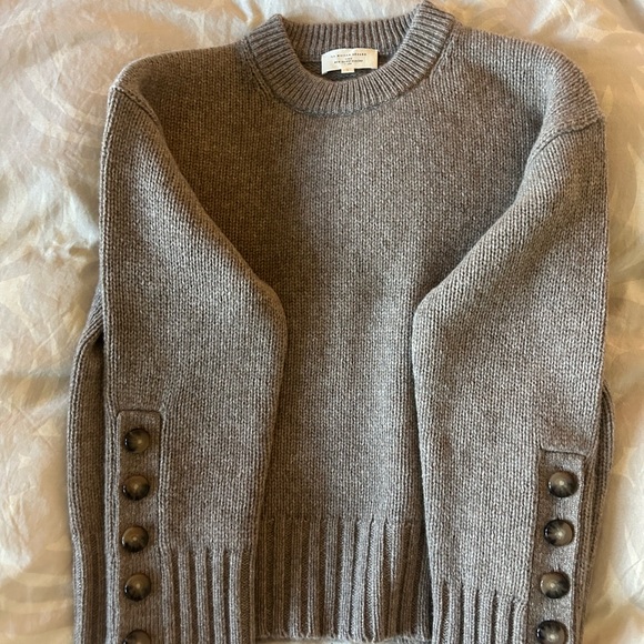 Sezane Taupe Sweater with Button Details NWOT - Picture 6 of 11